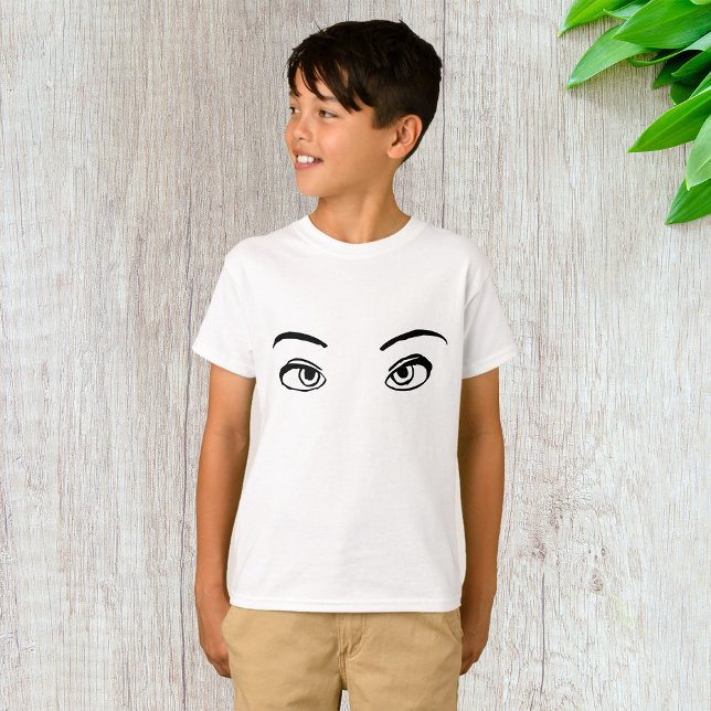 T-shirt Illustration audacieuse des yeux mystérieux noirs  (Créateur téléchargé)
