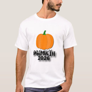 T-shirt Illustration automnale de citrouille orange minima