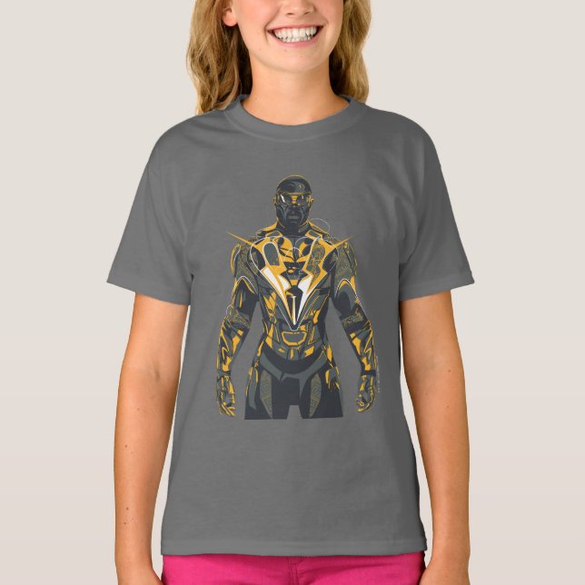 T-shirt Illustration Black Lightning (Devant)