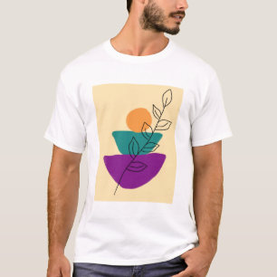 T-shirt Illustration bohème aux feuilles