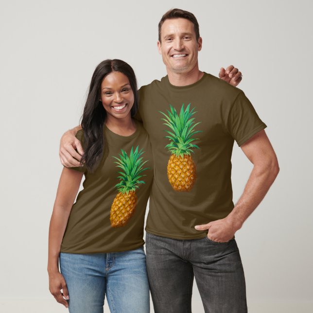 T-shirt Illustration botanique d'un ananas mûr (Unisexe)