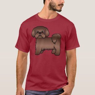 T-shirt Illustration Brown Chih Tzu Cute Cartoon Chien 