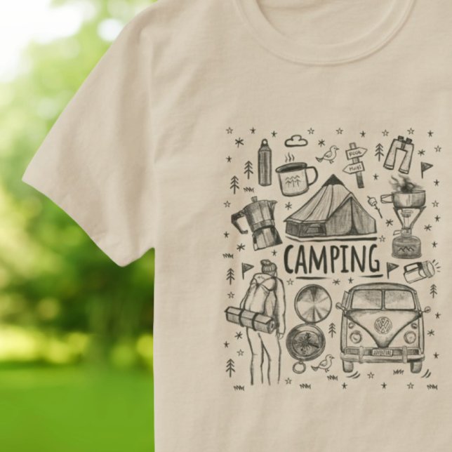T-shirt Illustration Camping Extérieur (Créateur téléchargé)