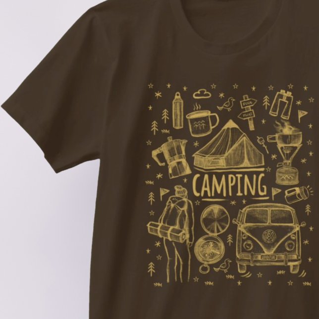 T-shirt Illustration Camping Extérieur (Créateur téléchargé)