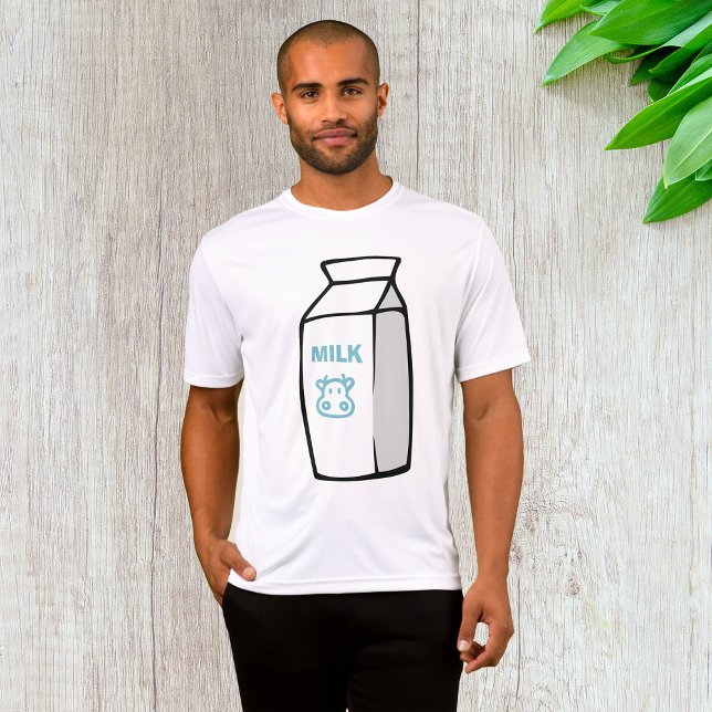 T-shirt Illustration Carton de lait de vache laitière cuit (Créateur téléchargé)