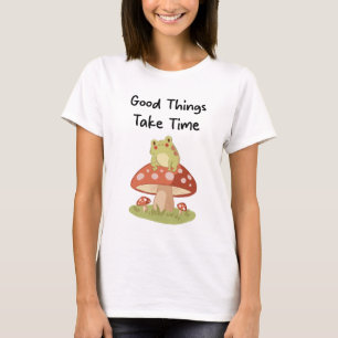 T-shirt Illustration Champignon Grenouille - Les Belles Ch