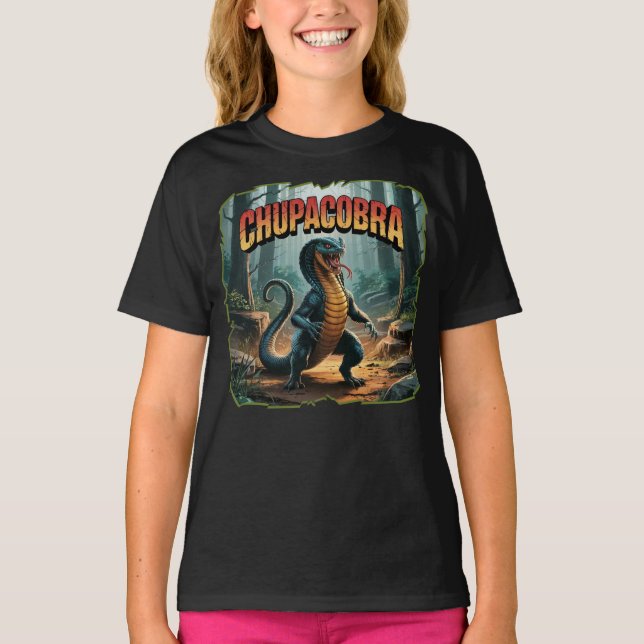 T-shirt Illustration Chupacobra Combo Créature Drôle (Devant)