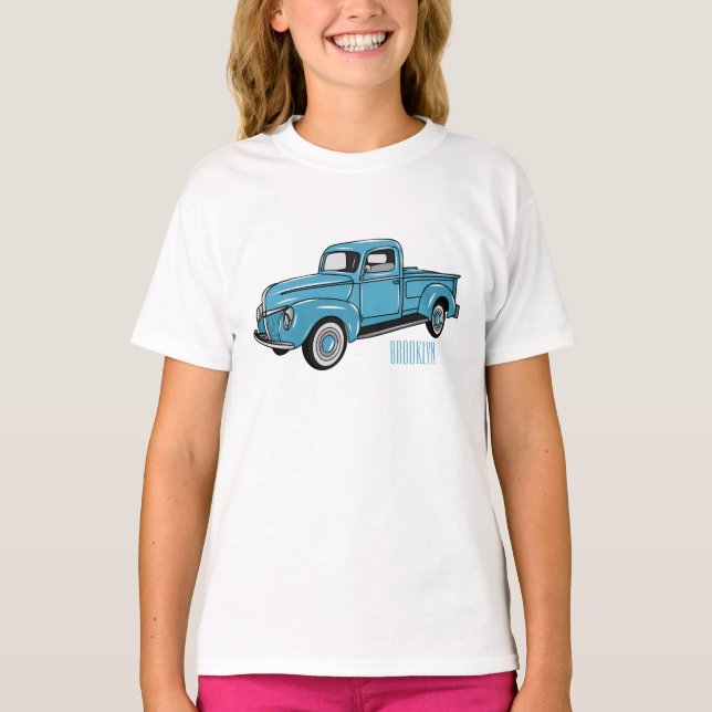 T-shirt Illustration classique de la caricature pour camio (Devant)