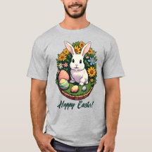 Illustration classique du lapin de Pâques. Joyeuse