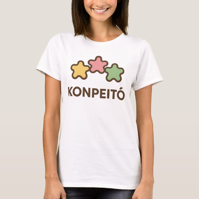 T-shirt Illustration colorée de bonbon Konpeitō (Devant)