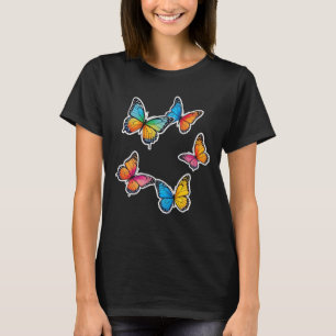 T-shirt Illustration colorée de papillon
