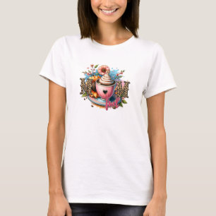 T-shirt Illustration colorée Le carburant de maman est le