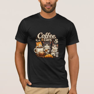 T-shirt Illustration Cosy Café et Chats