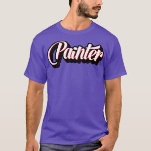 T-shirt Illustration Cursive Peintre
