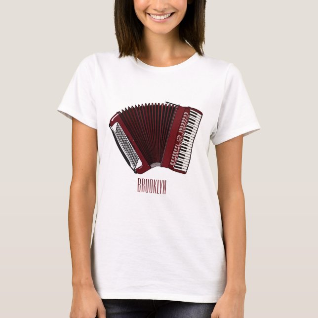 T-shirt Illustration d'accordion (Devant)