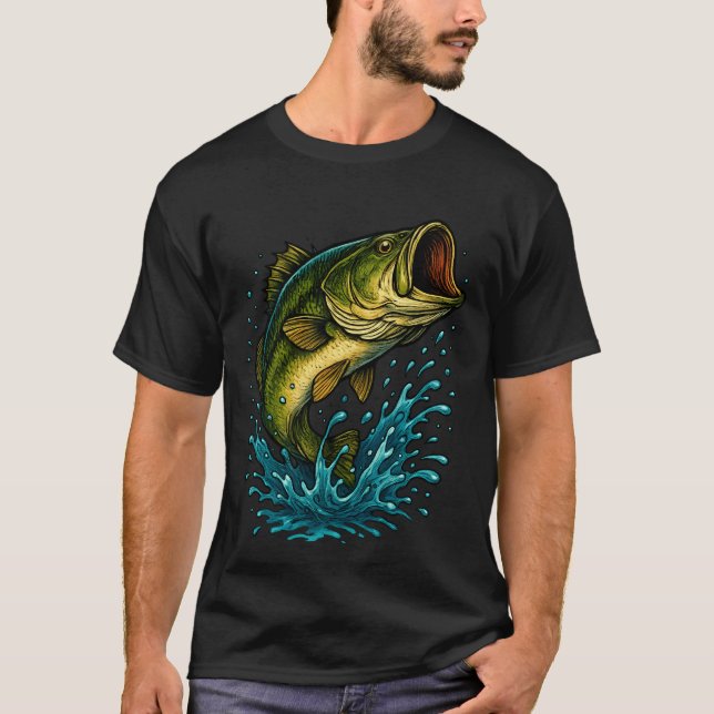 T-shirt Illustration d'Achigan à grande bouche – Conceptio (Devant)