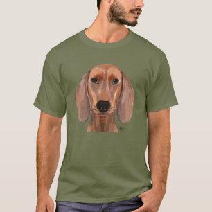 T-shirt Illustration Dachshund Plain