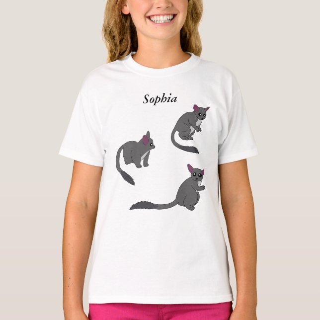T-shirt Illustration d'adorables galagos  (Devant)