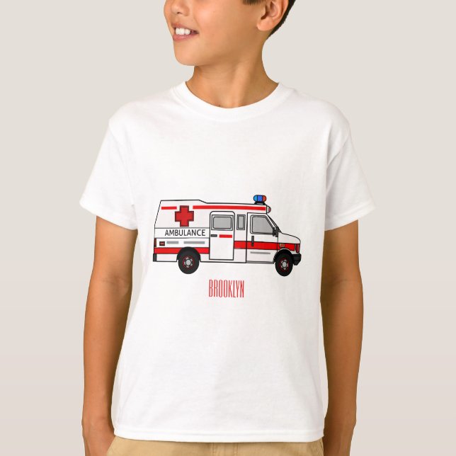 T-shirt Illustration d'ambulance (Devant)