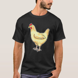 T-shirt Illustration d'amour de poulet mignon Poules aimen