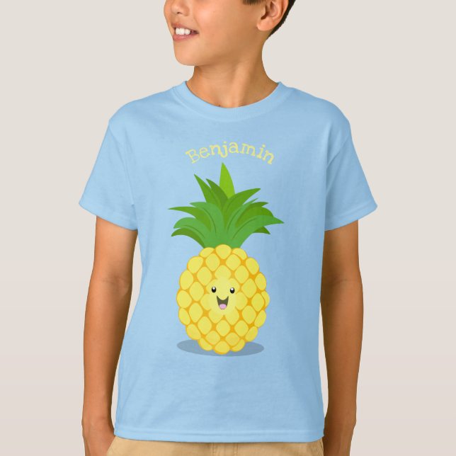 T-shirt Illustration d'ananas mignon (Devant)