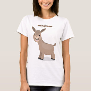 T-shirt Illustration d'âne miniature joyeux