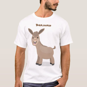 T-shirt Illustration d'âne miniature joyeux