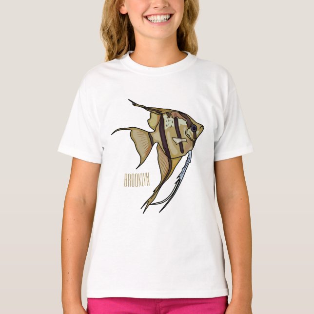 T-shirt Illustration d'angelfish (Devant)
