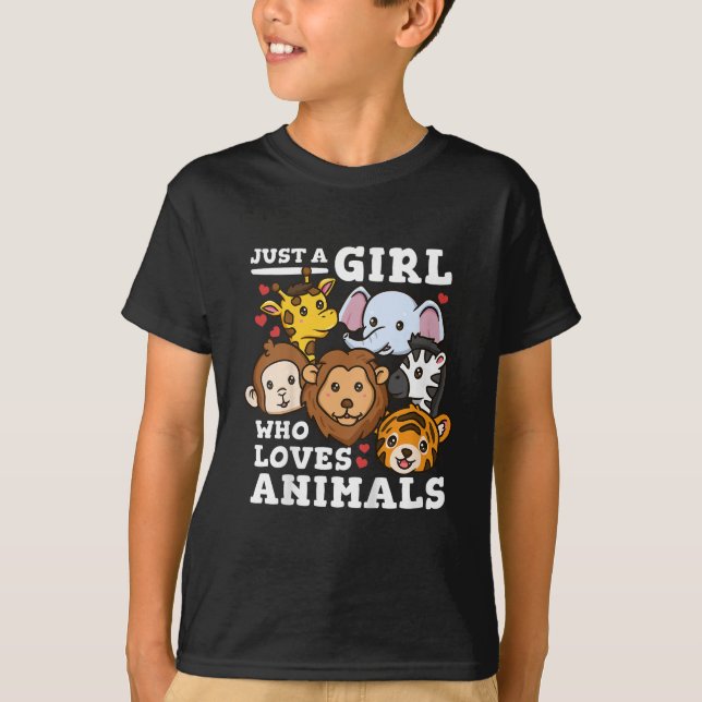 T-shirt Illustration d'animaux mignons du zoo éléphant et  (Devant)
