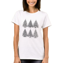 Illustration d'arbre de Noël vintage dessinée à la