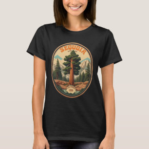 T-shirt Illustration d'arbre du parc national de Sequoia R