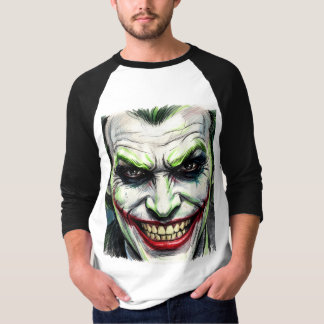 T-shirt Illustration d'art au crayon du visage de Joker