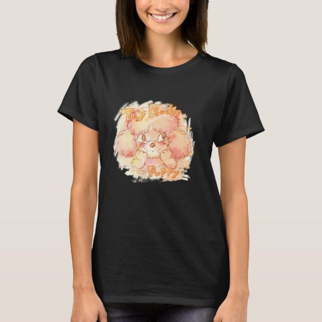 T-shirt Illustration d'art d'animal drôle de chien mignon  (Devant)