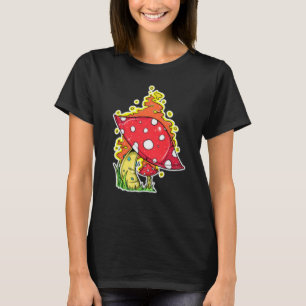 T-shirt Illustration d'art de champignon psychédélique en