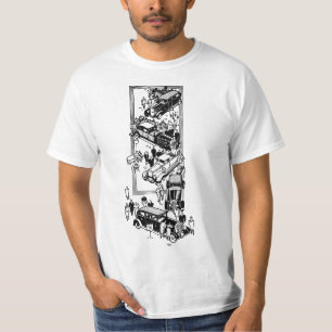 T-shirt illustration d'art de show de voiture de personnes