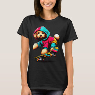 T-shirt Illustration d'art d'un chien caniche jouet cool e
