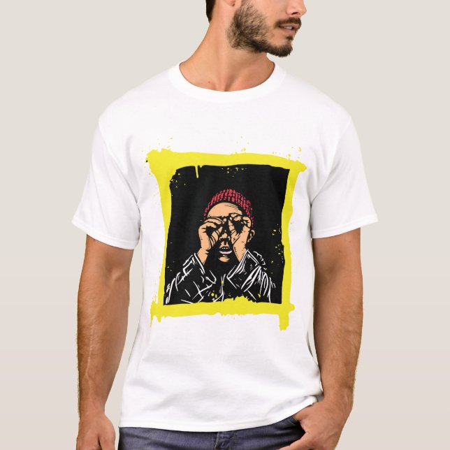 T-shirt Illustration d'art graffiti cool, chemise drôle po (Devant)