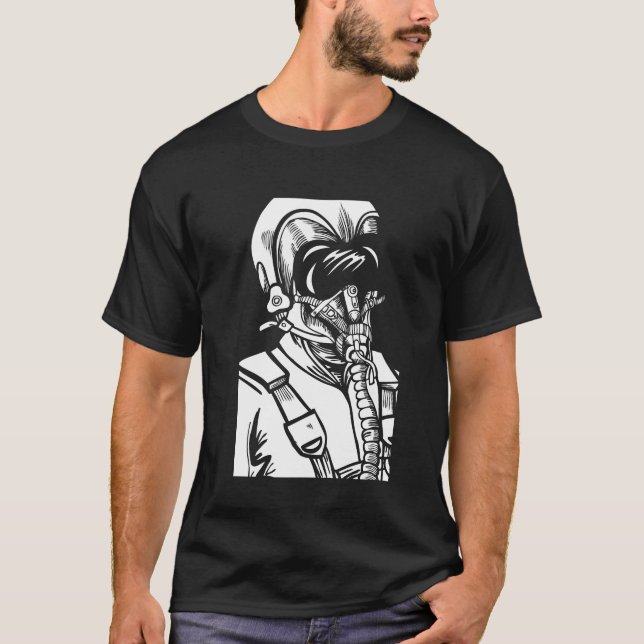 T-shirt Illustration d'Art simple blanc moderne (Devant)