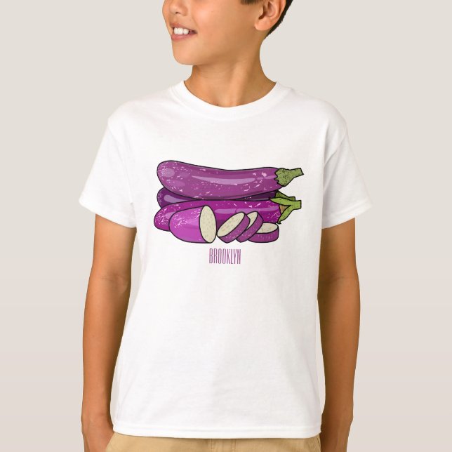 T-shirt Illustration d'aubergine (Devant)