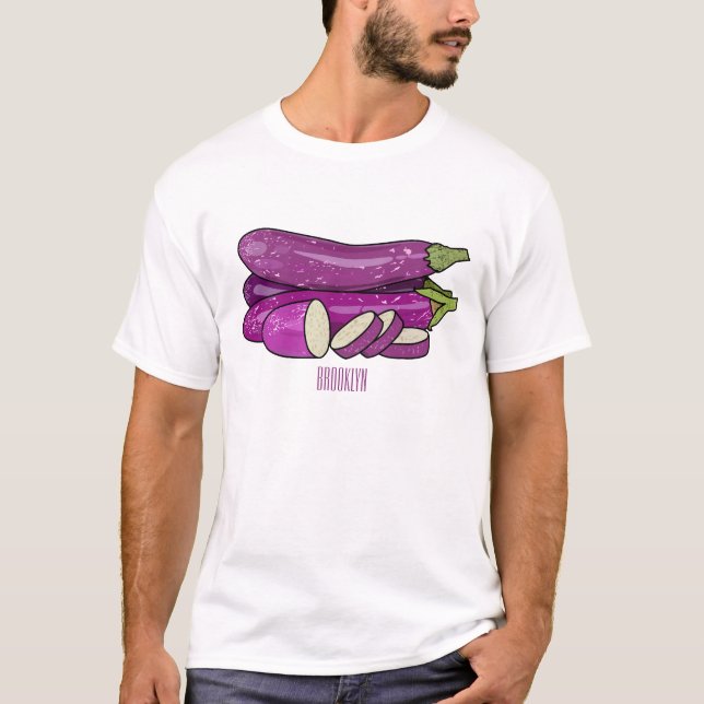 T-shirt Illustration d'aubergine (Devant)