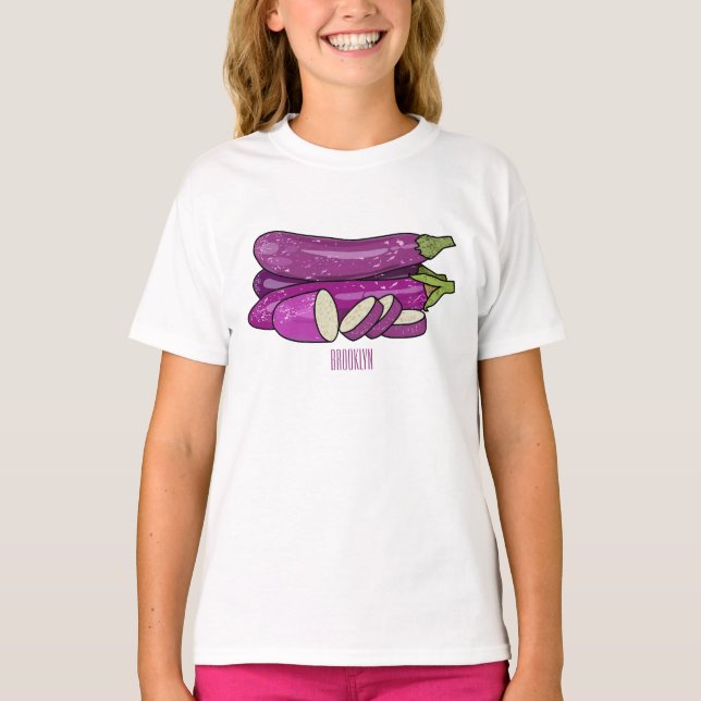 T-shirt Illustration d'aubergine (Devant)