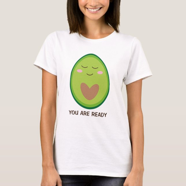 T-shirt Illustration d'Avocado motivationnelle (Devant)