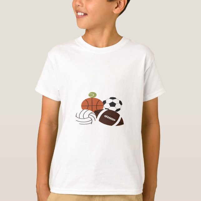 T-shirt illustration de balle de sport (Devant)