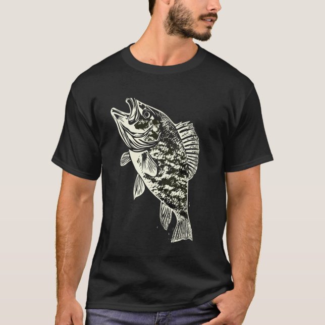 T-shirt Illustration de bar pêche nature aventure (Devant)