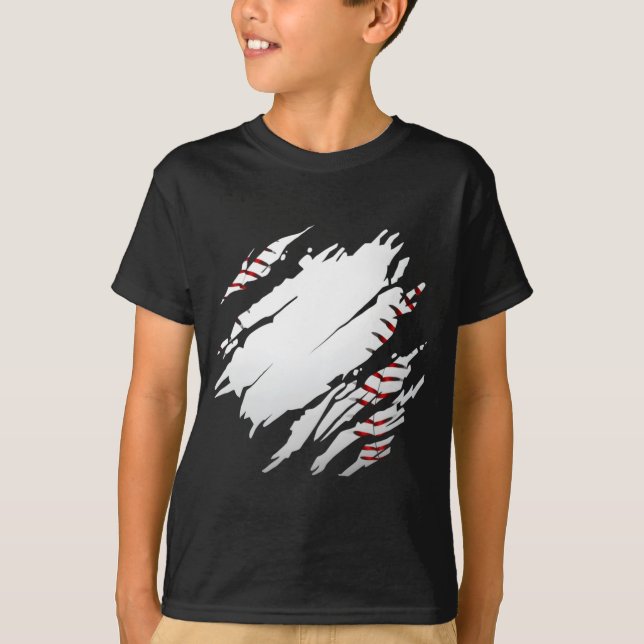 T-shirt Illustration de baseball Baseball (Devant)