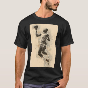 T-shirt Illustration de basket-ball vintage en demi-teinte