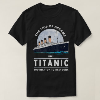 T-shirt Illustration de bateau paquebot océanique vintage