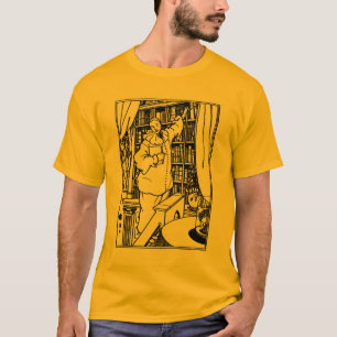 T-shirt Illustration de Beardsley : La bibliothèque de