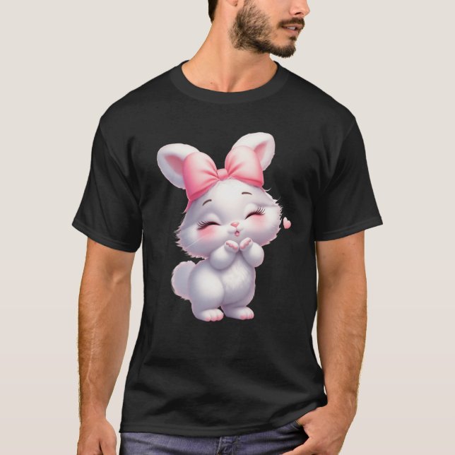 T-shirt Illustration de bébé lapin adorable (Devant)