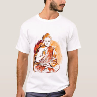 T-shirt illustration de Bouddha, Bouddhisme de Gautama Bou